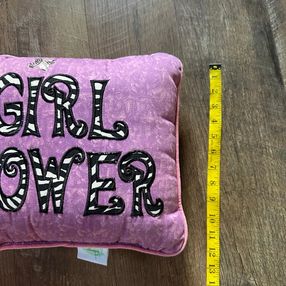 Y2K Waverly Home Classics Girl Power Purple Accent Pillow